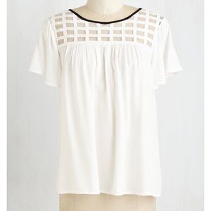 Modcloth Grid to Meet You Top
